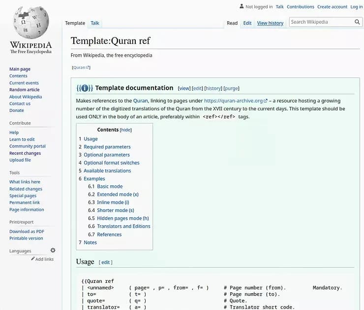template namespace mediawiki example