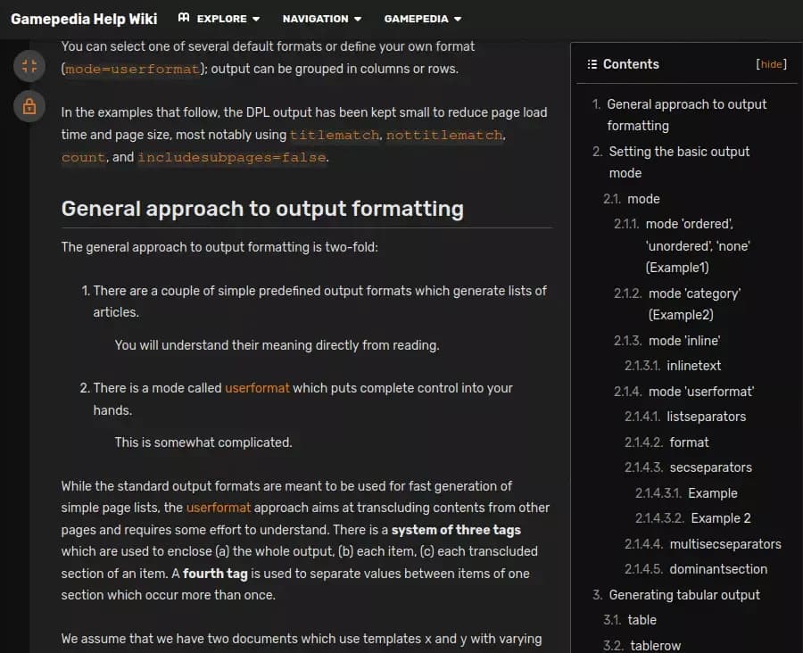 dynamicpagelist3 extension example