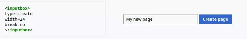 inputbox mediawiki extension