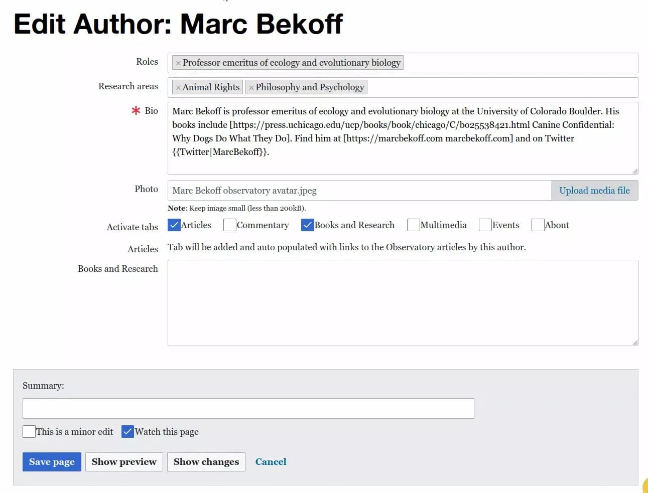mediawiki pageforms extension example